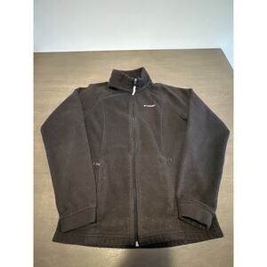 Columbia Sweater Youth XL 18/20 Black Fleece Full Zip Up Jacket Sweatshirt